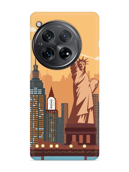 New York Statue Of Liberty Architectural Scenery Snap Case for Oneplus 12 (5G) Zapvi