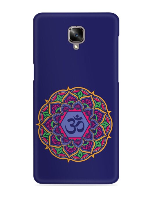 Om Mandala Art Blue Snap Case for Oneplus 3 Zapvi