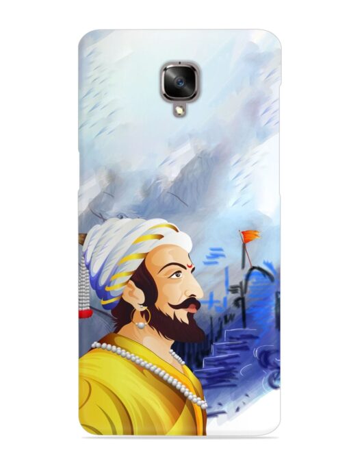 Shivaji Maharaj Color Paint Art Snap Case for Oneplus 3 Zapvi