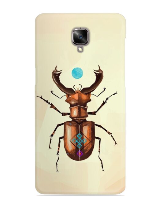 Stag Beetle Vector Snap Case for Oneplus 3 Zapvi