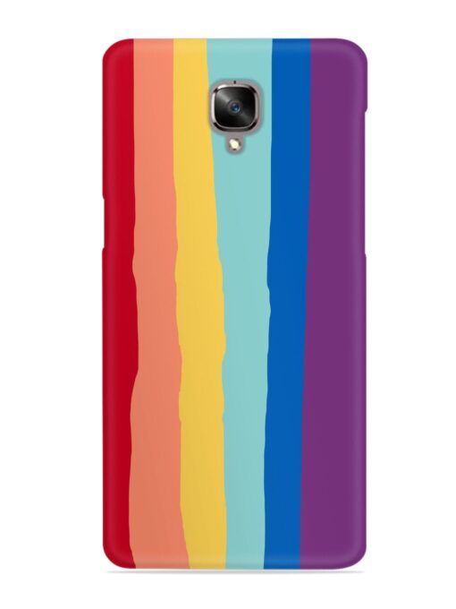 Rainbow Genuine Liquid Snap Case for Oneplus 3 Zapvi