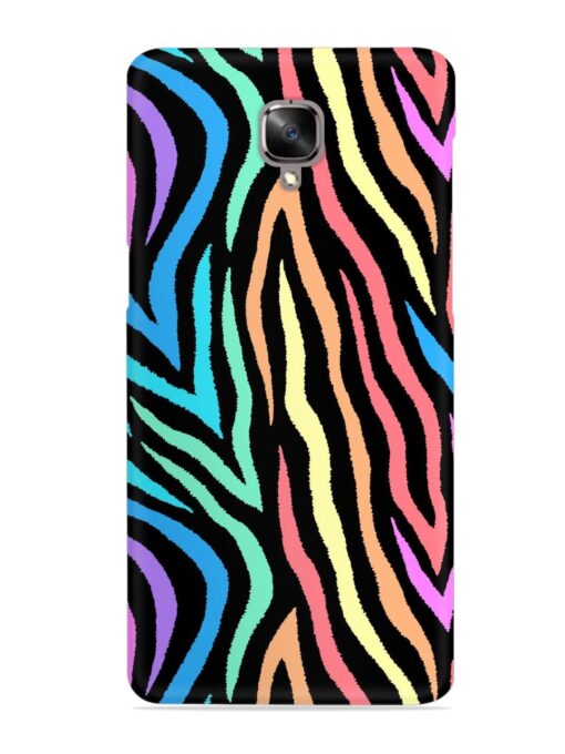 Colorful Abstract Zebra Snap Case for Oneplus 3 Zapvi