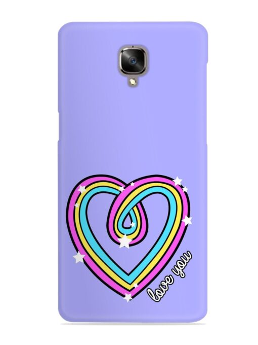 Colorful Rainbow Heart Snap Case for Oneplus 3 Zapvi