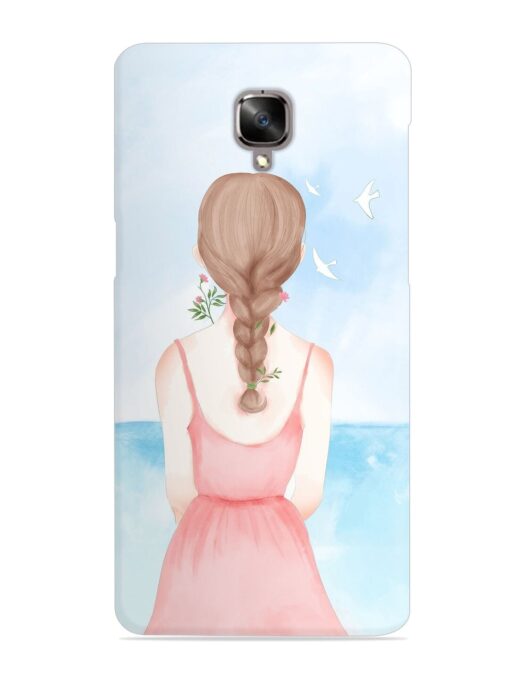 Watercolor Girl Vector Snap Case for Oneplus 3 Zapvi