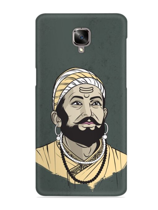 Shivaji Maharaj Vector Art Snap Case for Oneplus 3T Zapvi