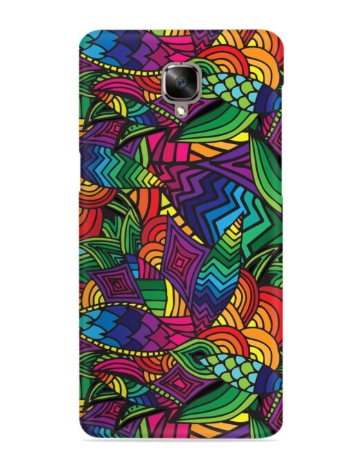 Abstract Multicolor Seamless Snap Case for Oneplus 3T Zapvi