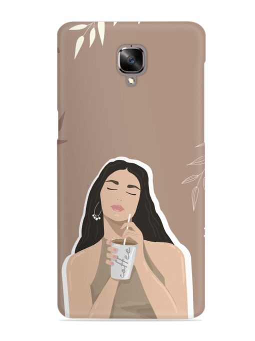 Girl With Coffee Snap Case for Oneplus 3T Zapvi