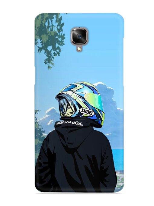 Rider With Helmet Snap Case for Oneplus 3T Zapvi