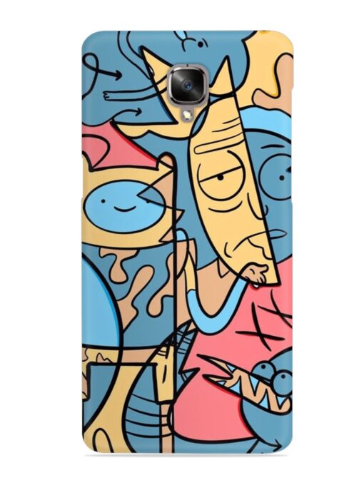 Silly Face Doodle Snap Case for Oneplus 3T Zapvi