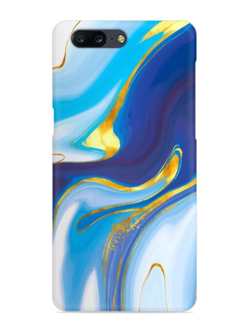 Watercolor Background With Golden Foil Snap Case for Oneplus 5 Zapvi