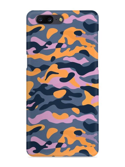 Camouflage Army Military English Orange Art Snap Case for Oneplus 5 Zapvi