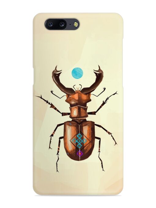 Stag Beetle Vector Snap Case for Oneplus 5 Zapvi