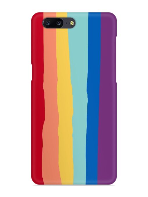 Rainbow Genuine Liquid Snap Case for Oneplus 5 Zapvi