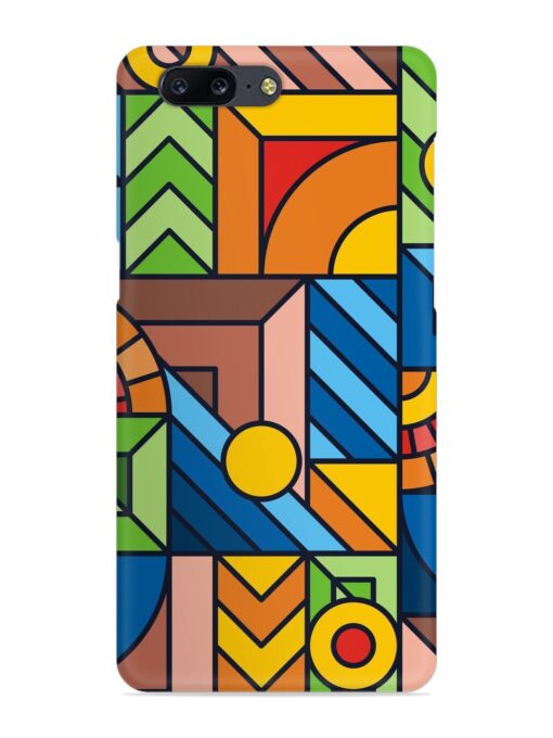 Colorful Geometric Snap Case for Oneplus 5 Zapvi