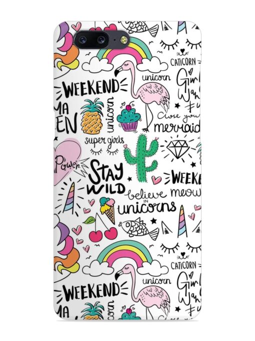 Unicorn Ice Cream Snap Case for Oneplus 5 Zapvi