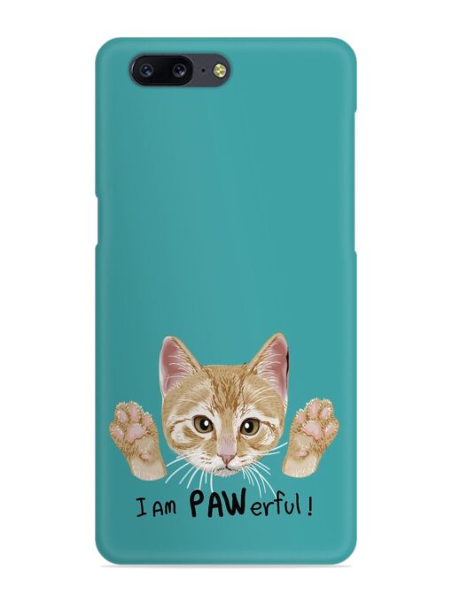 Typography Slogan Cat Snap Case for Oneplus 5 Zapvi