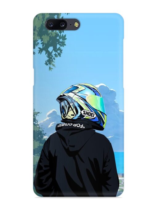 Rider With Helmet Snap Case for Oneplus 5 Zapvi