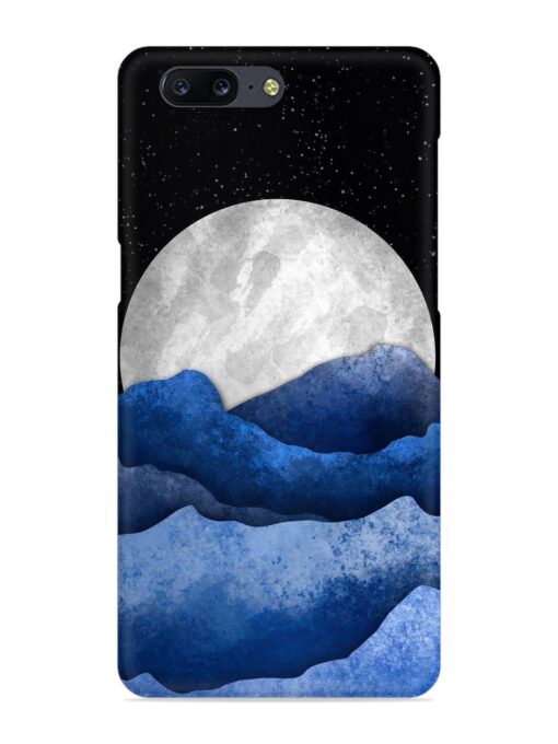 Full Moon Mountain Vector Snap Case for Oneplus 5 Zapvi