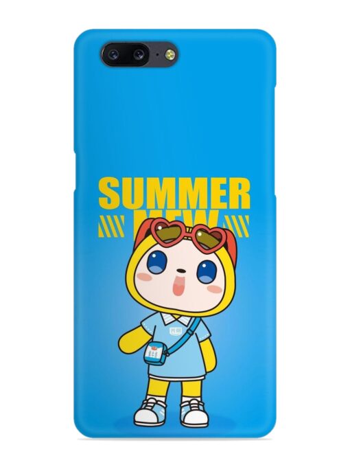 Summer Mew Cartoon Snap Case for Oneplus 5 Zapvi