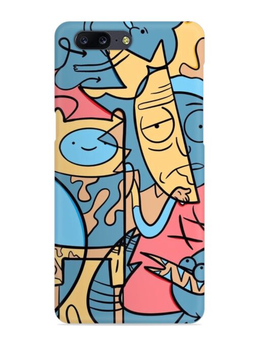 Silly Face Doodle Snap Case for Oneplus 5 Zapvi