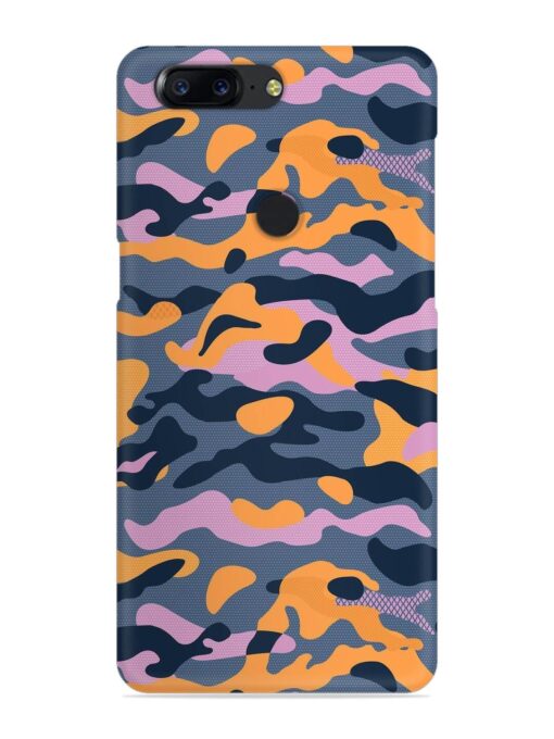 Camouflage Army Military English Orange Art Snap Case for Oneplus 5T Zapvi