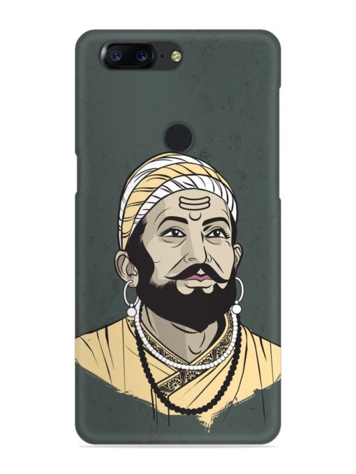 Shivaji Maharaj Vector Art Snap Case for Oneplus 5T Zapvi