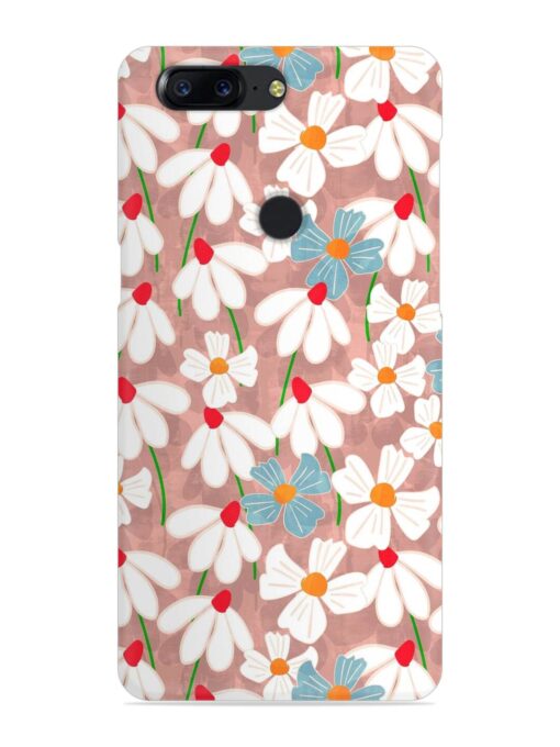 Abstract Petal Flowers Snap Case for Oneplus 5T Zapvi