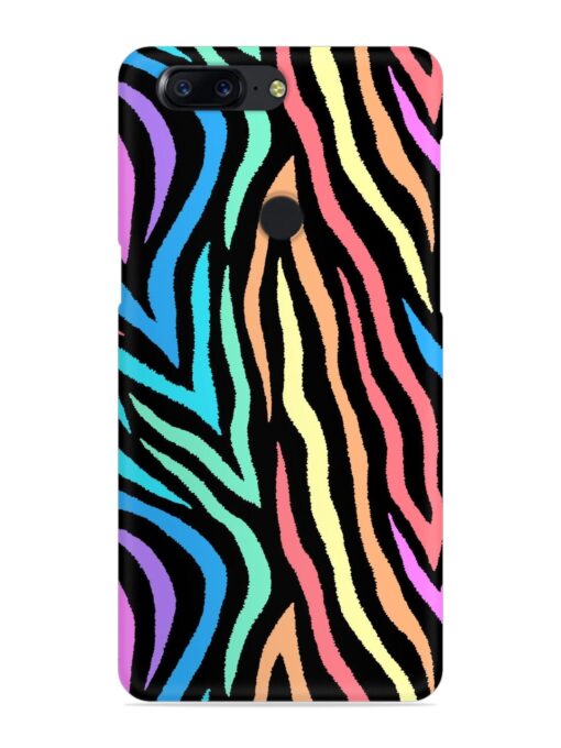 Colorful Abstract Zebra Snap Case for Oneplus 5T Zapvi