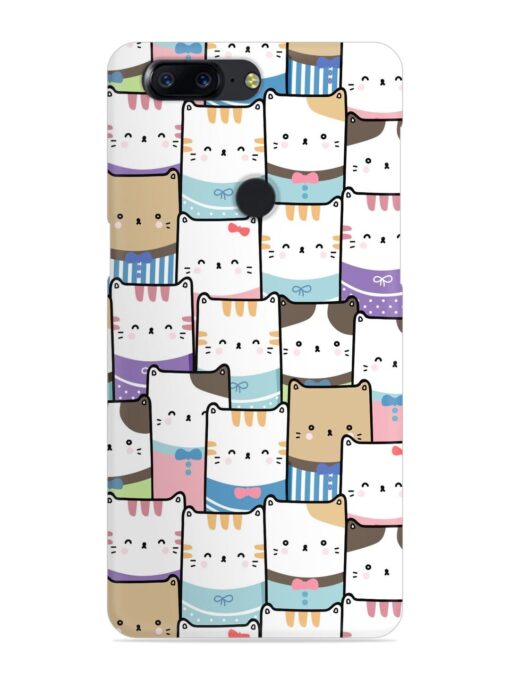 Cute Adorable Cat Snap Case for Oneplus 5T Zapvi