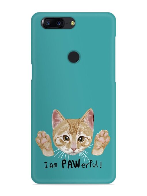 Typography Slogan Cat Snap Case for Oneplus 5T Zapvi