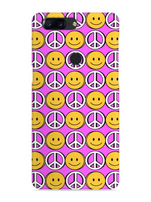 Smiley Face Peace Snap Case for Oneplus 5T Zapvi