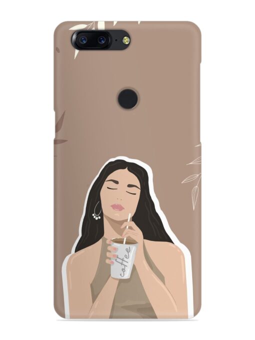 Girl With Coffee Snap Case for Oneplus 5T Zapvi