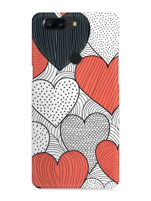 Girly Heart Seamless Snap Case for Oneplus 5T Zapvi