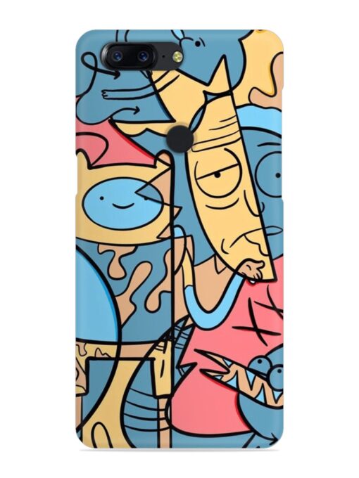 Silly Face Doodle Snap Case for Oneplus 5T Zapvi