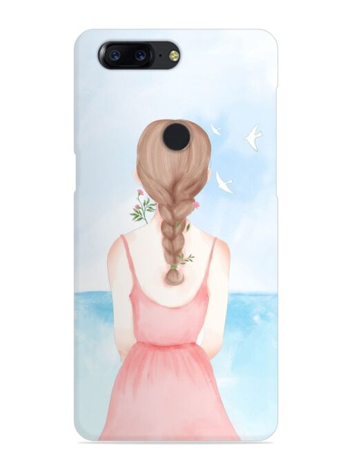 Watercolor Girl Vector Snap Case for Oneplus 5T Zapvi