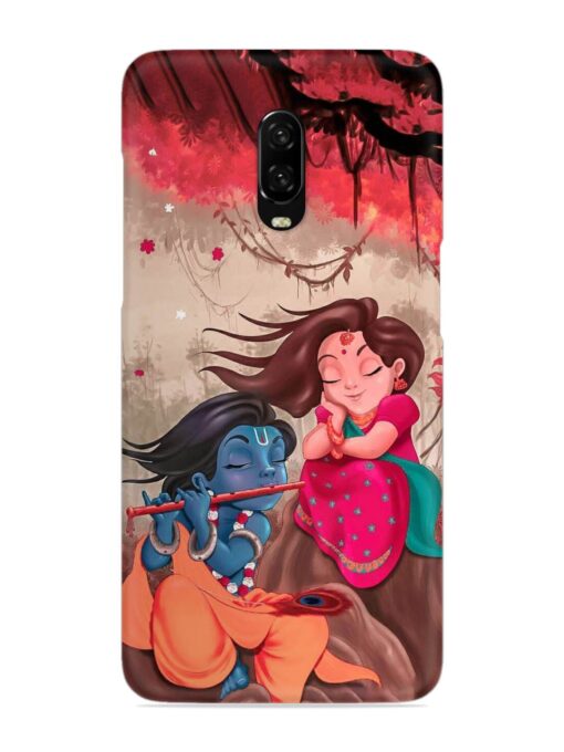 Radhe Krishna Water Art Snap Case for Oneplus 6T Zapvi