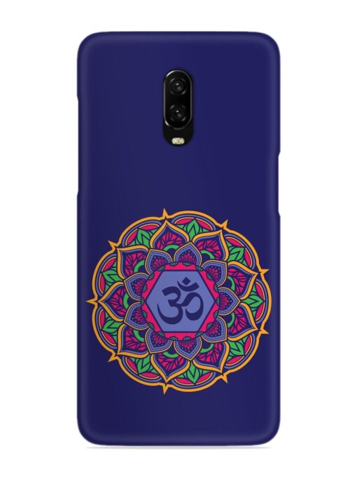 Om Mandala Art Blue Snap Case for Oneplus 6T Zapvi