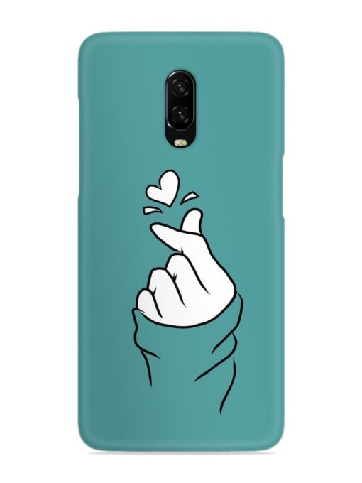 Korean Heart Sign Art Snap Case for Oneplus 6T Zapvi