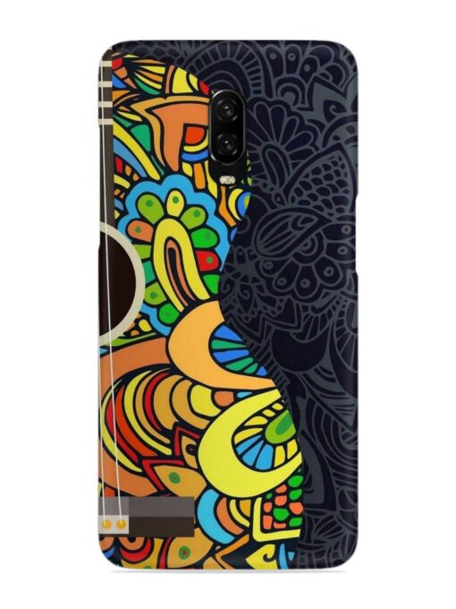 Guitar Vector Art Snap Case for Oneplus 6T Zapvi