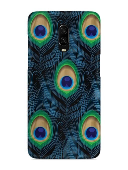 Seamless Pattern Peacock Snap Case for Oneplus 6T Zapvi