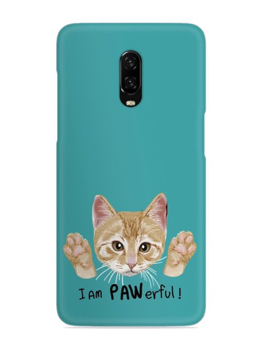 Typography Slogan Cat Snap Case for Oneplus 6T Zapvi