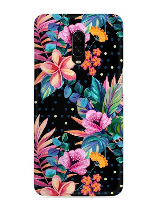 Seamless Floral Pattern Snap Case for Oneplus 6T Zapvi