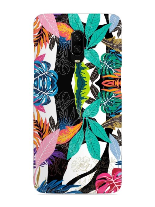 Floral Pattern Bright Snap Case for Oneplus 6T Zapvi