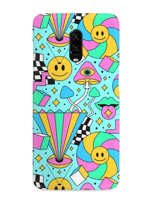 Trippy Rainbow 60S Snap Case for Oneplus 6T Zapvi