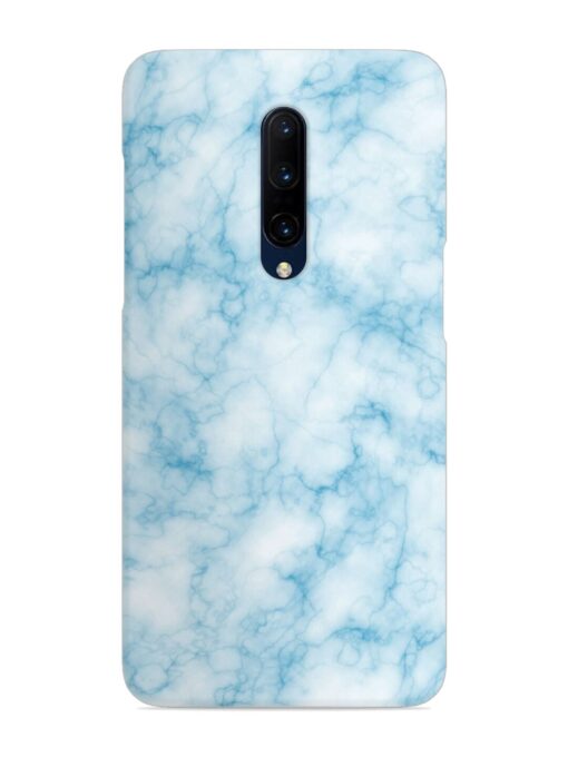 Blue White Natural Marble Snap Case for Oneplus 7 Pro Zapvi