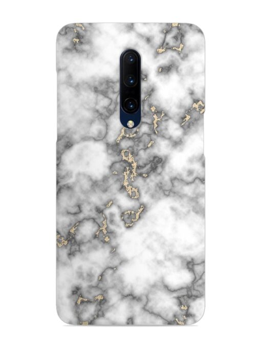 Gray And Gold Marble Snap Case for Oneplus 7 Pro Zapvi