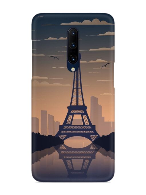 France Paris Eiffel Tower Gradient Snap Case for Oneplus 7 Pro Zapvi