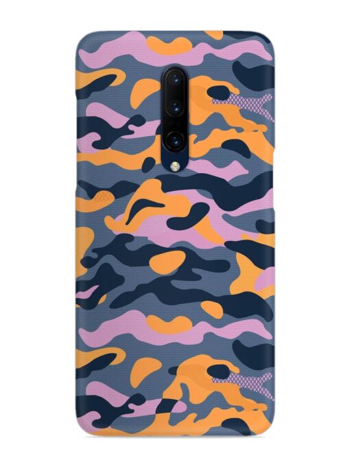 Camouflage Army Military English Orange Art Snap Case for Oneplus 7 Pro Zapvi