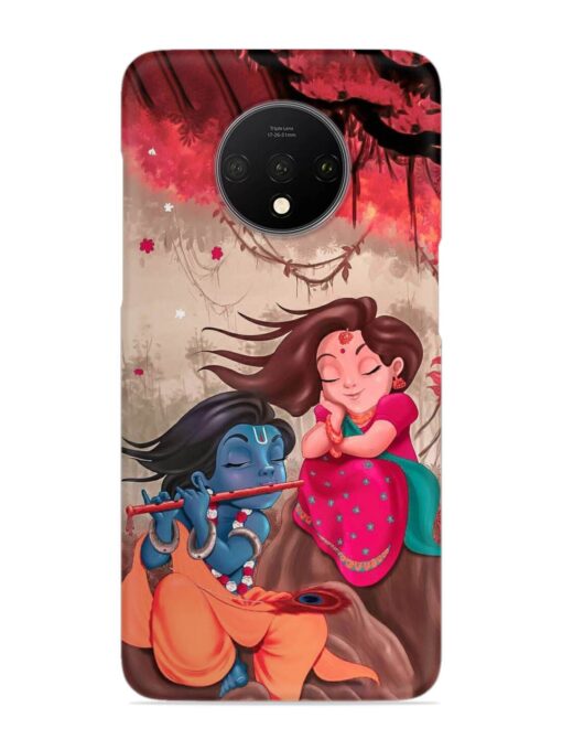 Radhe Krishna Water Art Snap Case for Oneplus 7T Zapvi