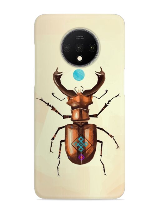 Stag Beetle Vector Snap Case for Oneplus 7T Zapvi